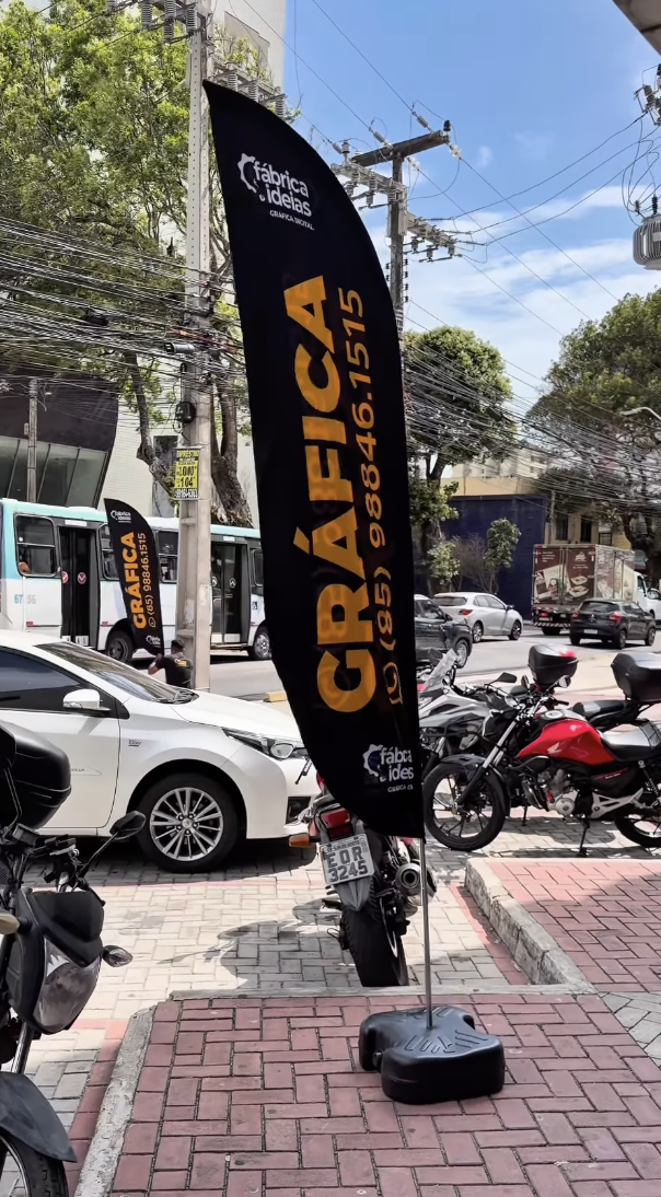 Wind Banner produzido pela Gráfica Fábrica de Ideias